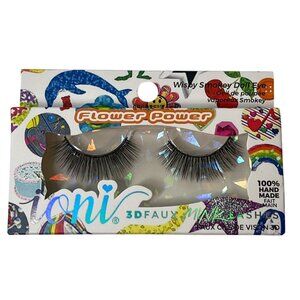 Ioni 3D Faux Mink Lashes – Wispy Smokey Doll Eye Flower Power Handmade